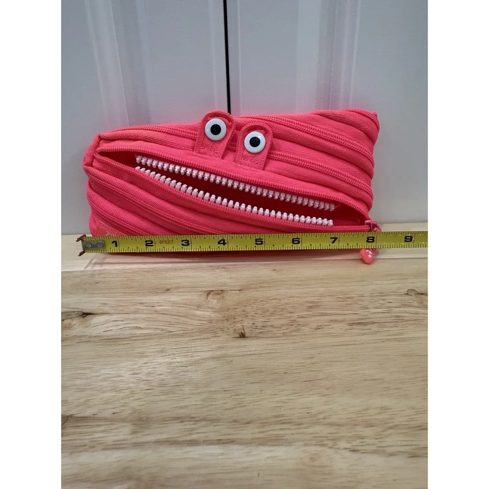 Zipit Pencil Pouch Monster Eyes Neon Hot Pink School Office